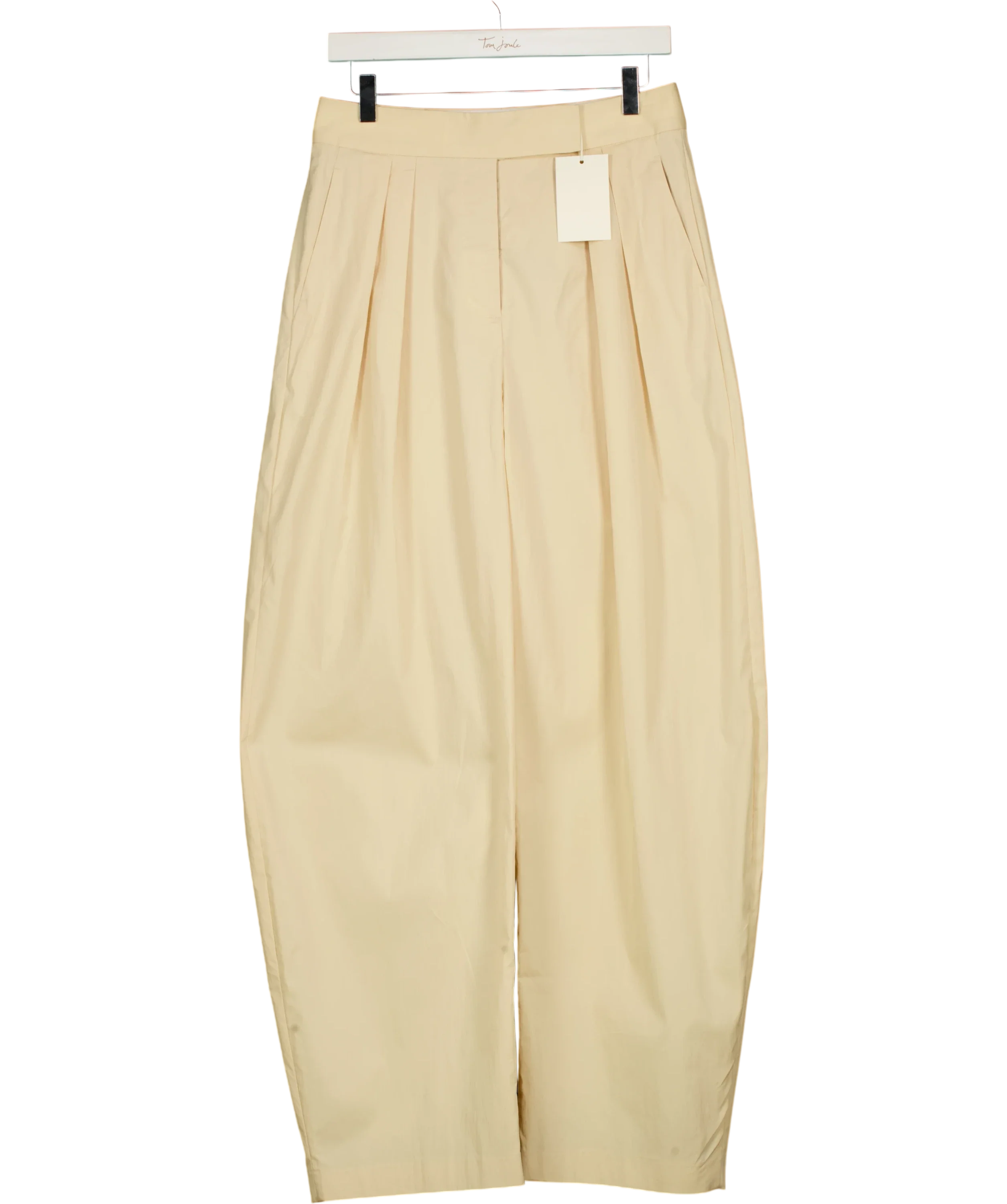 HENNE Beige Tailored Pants Buttermilk, size UK 10 — front