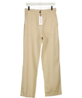 Gerard Darel Beige Audette Linen and Cotton Blend Trousers Sand BEIGE  Size 40, size UK 12 — front