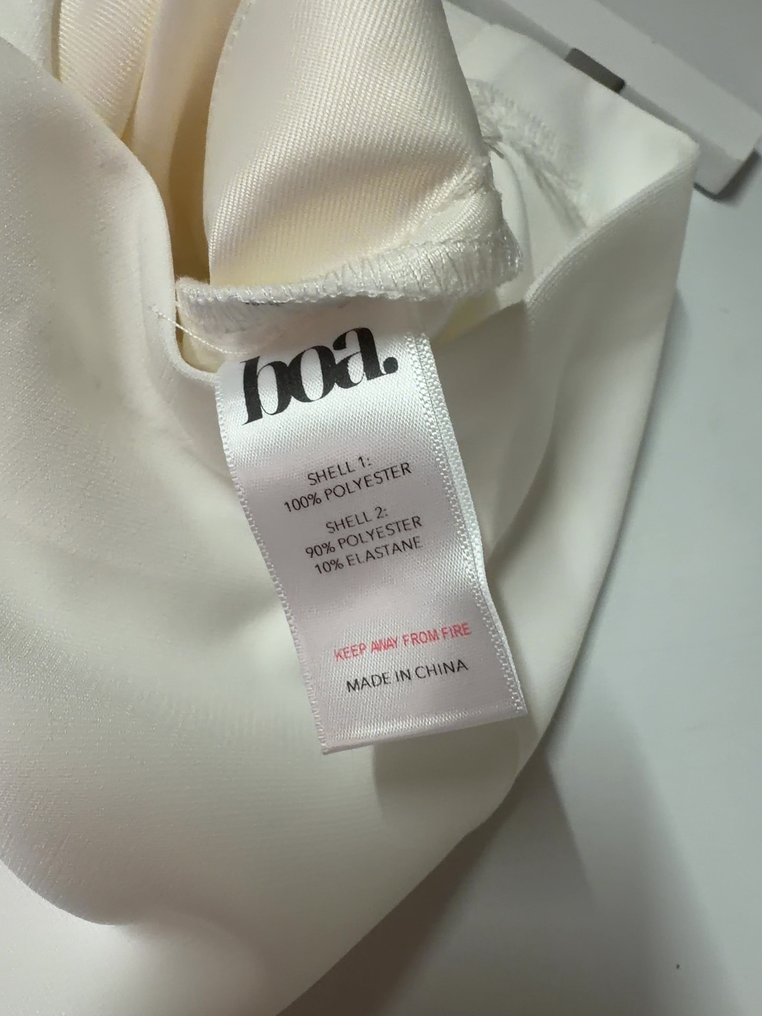 BOA White Effortless Pleated Longline Shorts White, size UK S — label