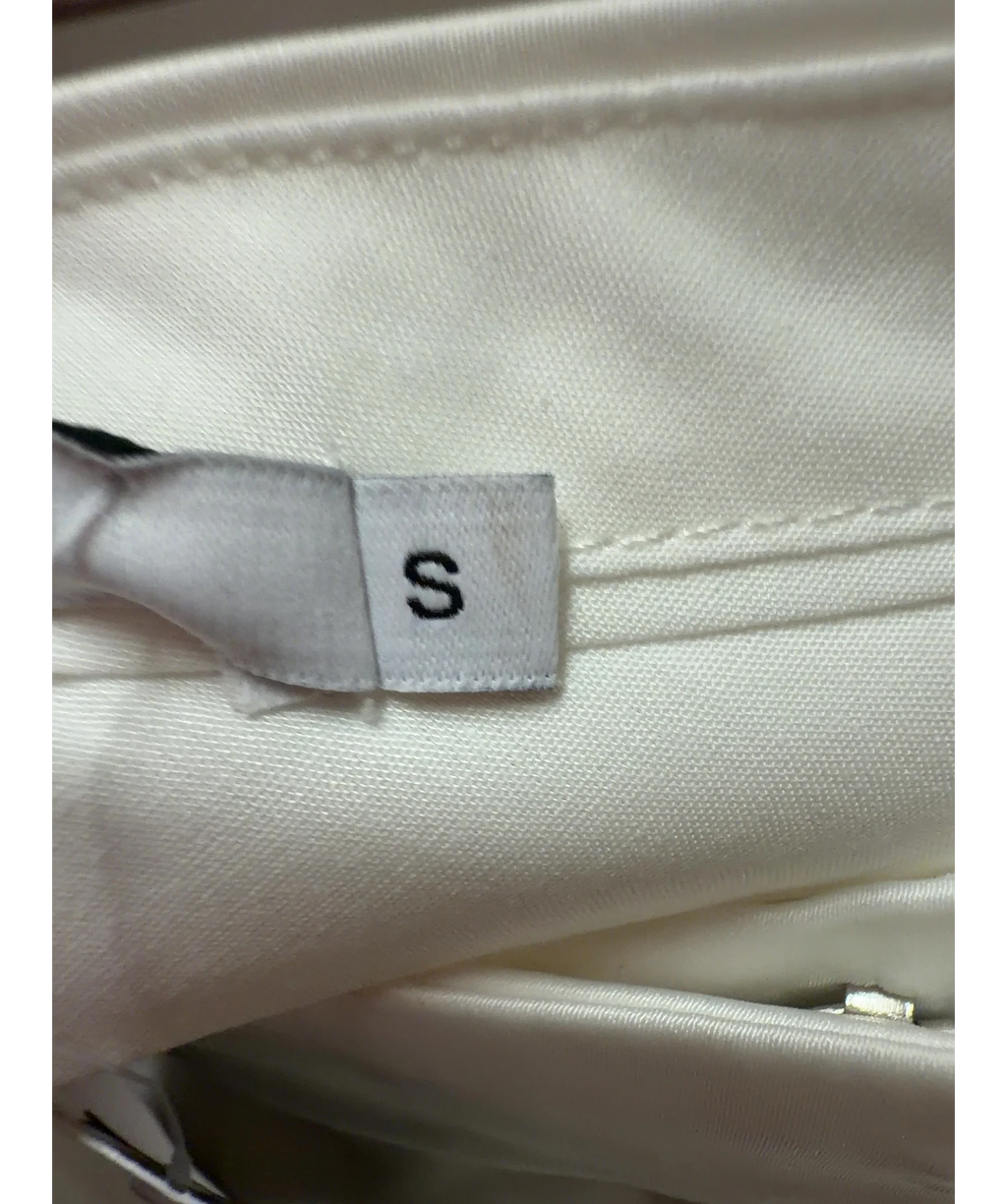 BOA White Effortless Pleated Longline Shorts White, size UK S — care label