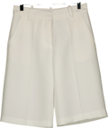 BOA White Effortless Pleated Longline Shorts White, size UK S — front
