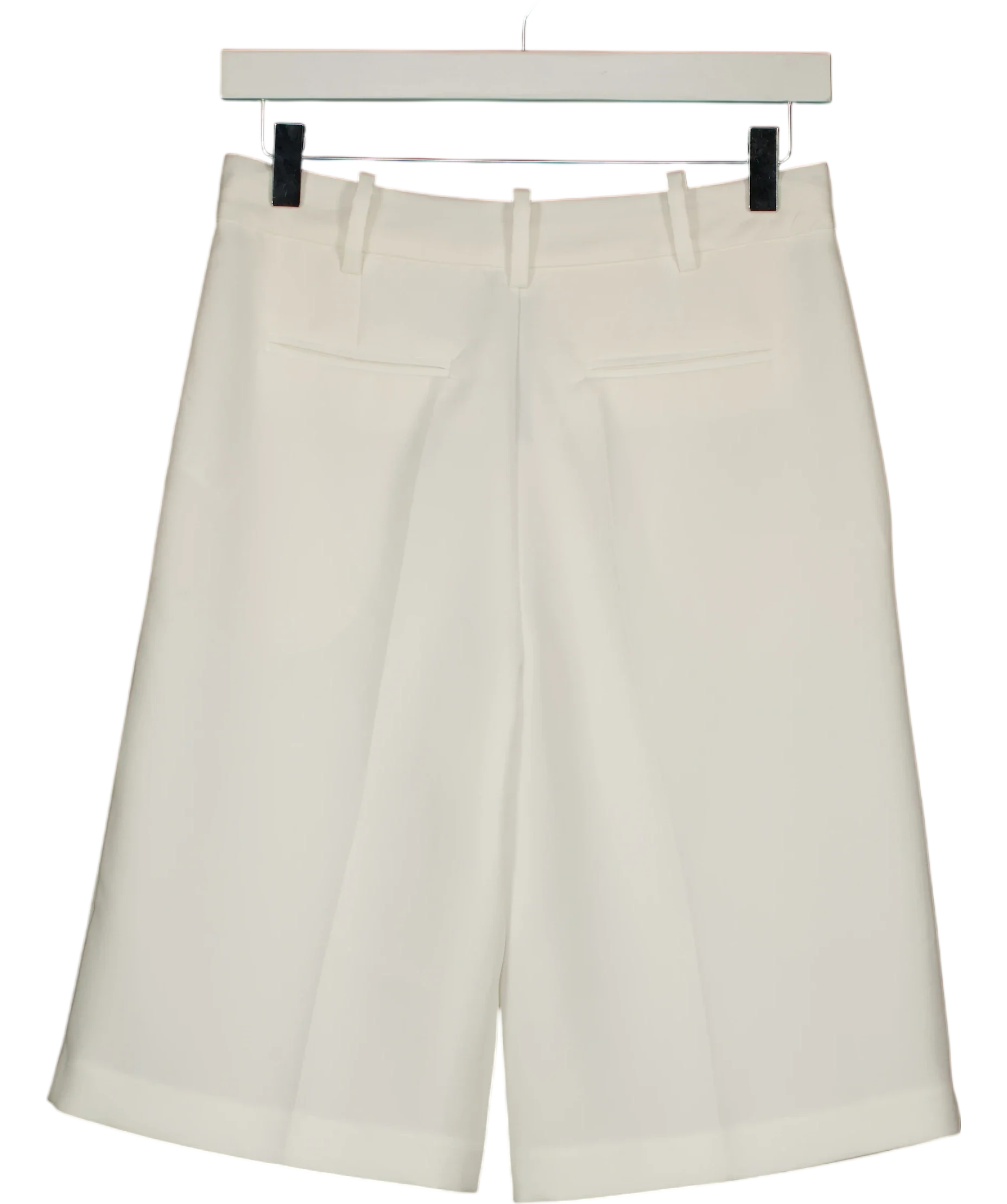 BOA White Effortless Pleated Longline Shorts White, size UK S — back