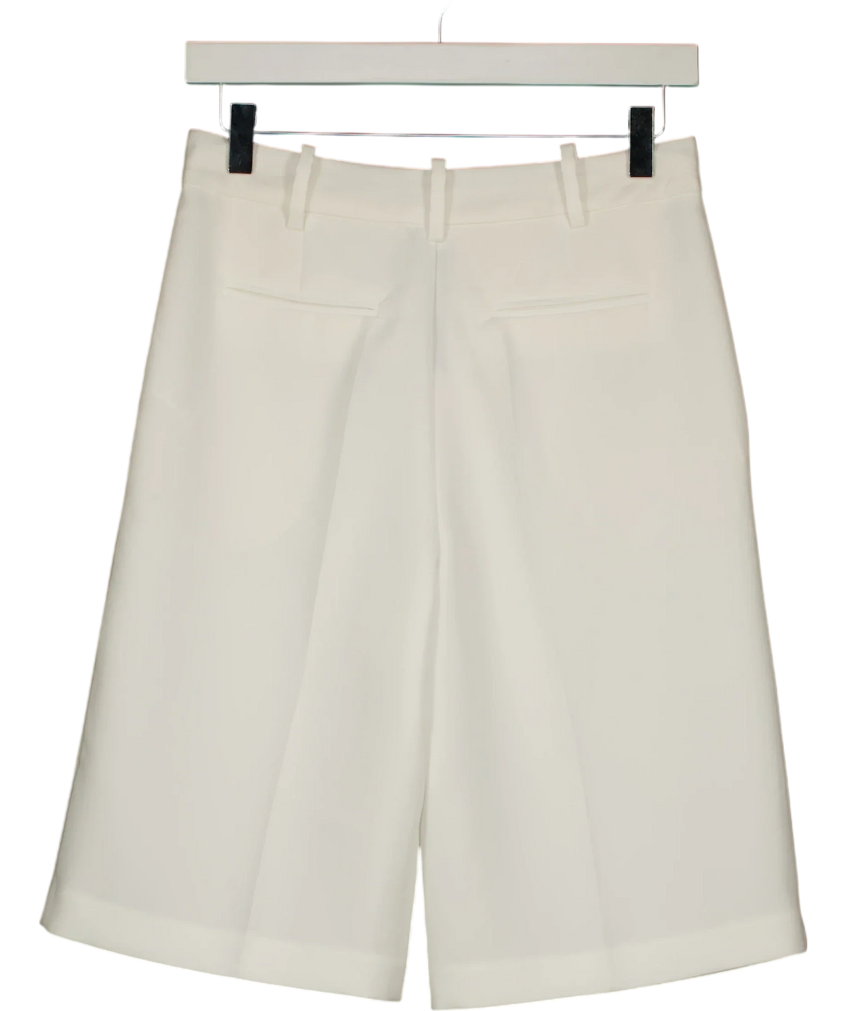 BOA White Effortless Pleated Longline Shorts White, size UK S — back