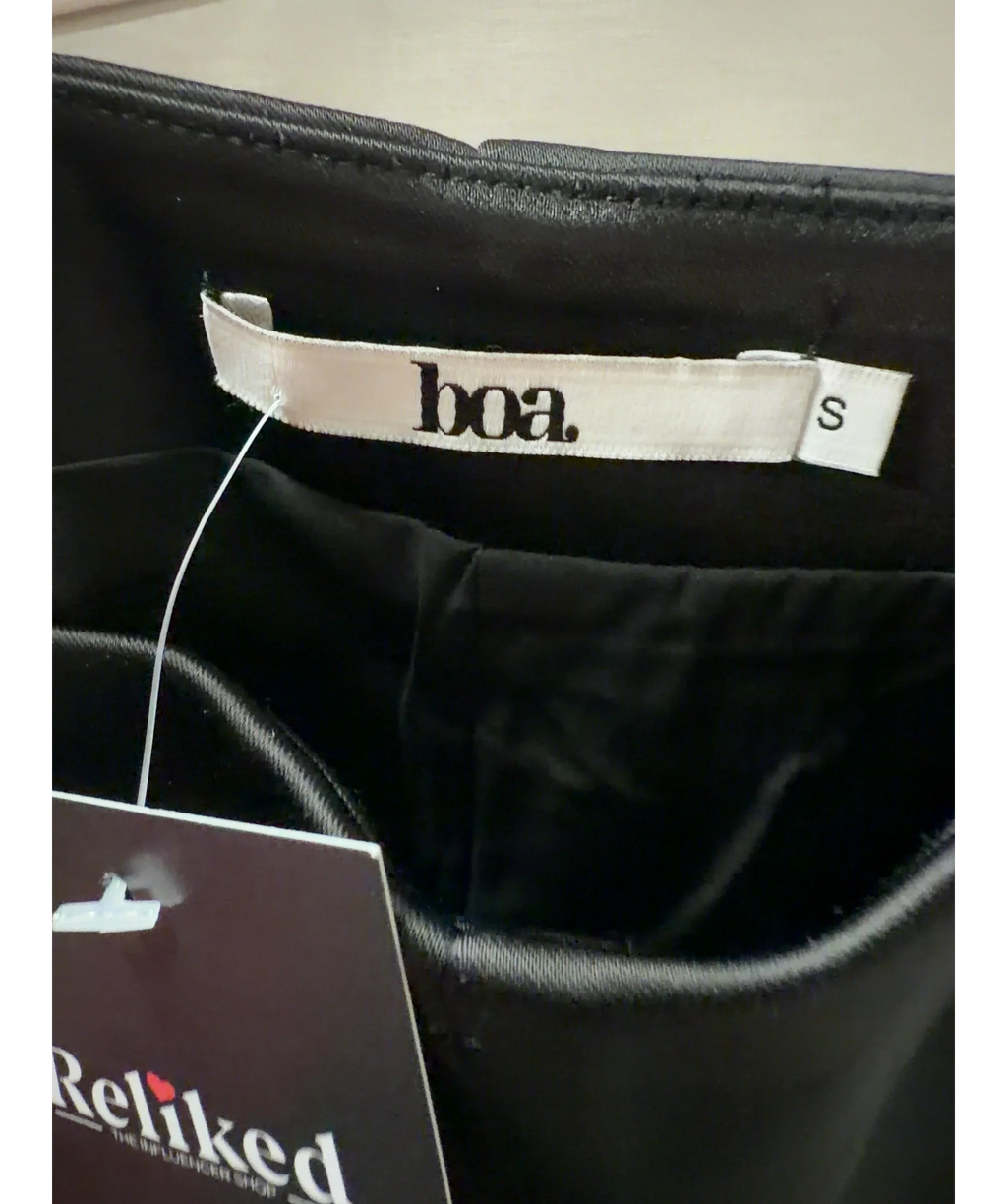 BOA Black Black Tailored Mini Shorts, size UK S — detail