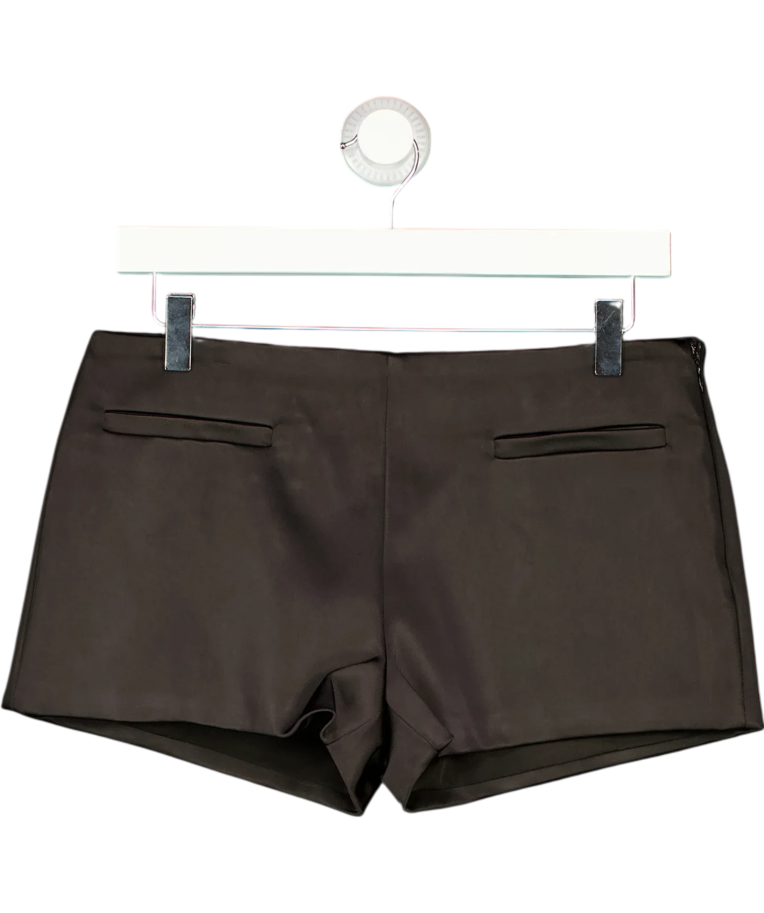 BOA Black Black Tailored Mini Shorts, size UK S — front