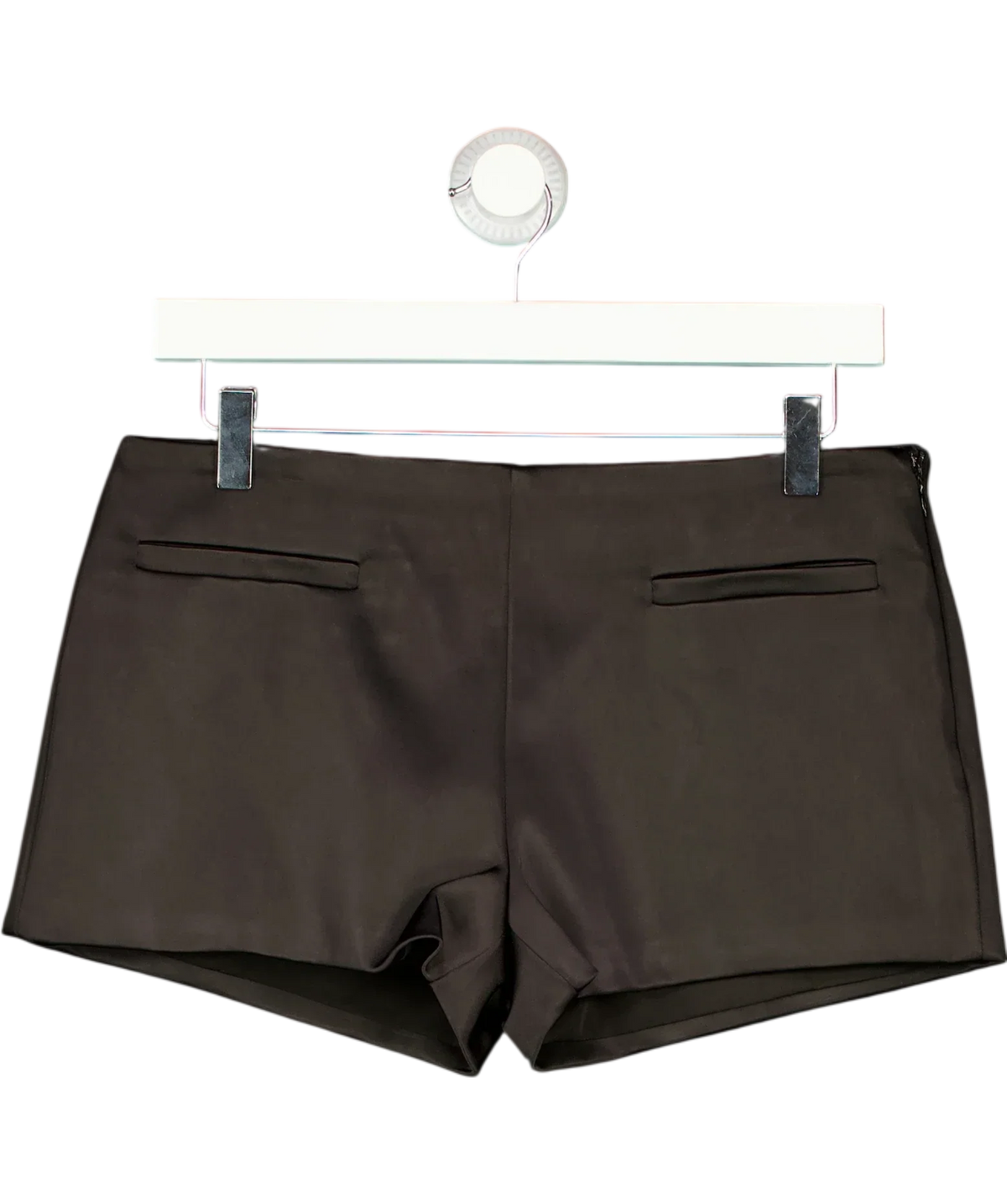 BOA Black Black Tailored Mini Shorts, size UK S — front