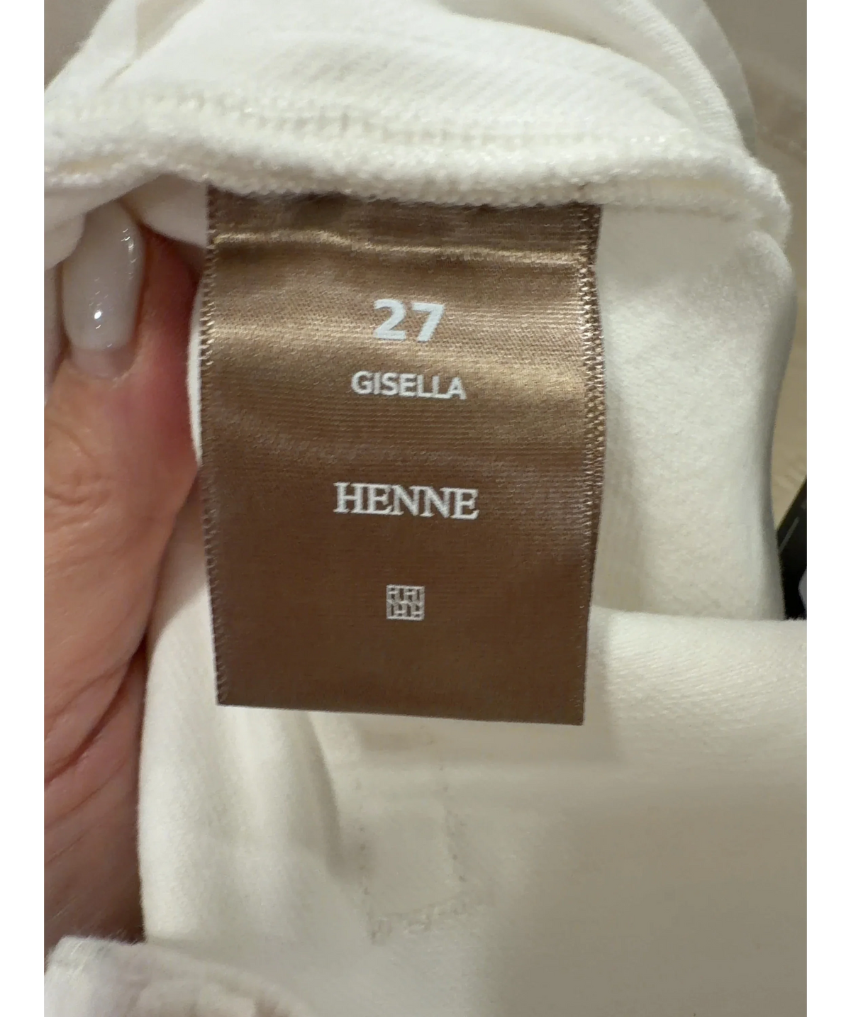 HENNE Gisella Low Rise Wide Leg Jeans White S W27 — Size