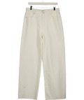 HENNE White Gisella Low Rise Wide Leg Jeans White S, size W27 — front