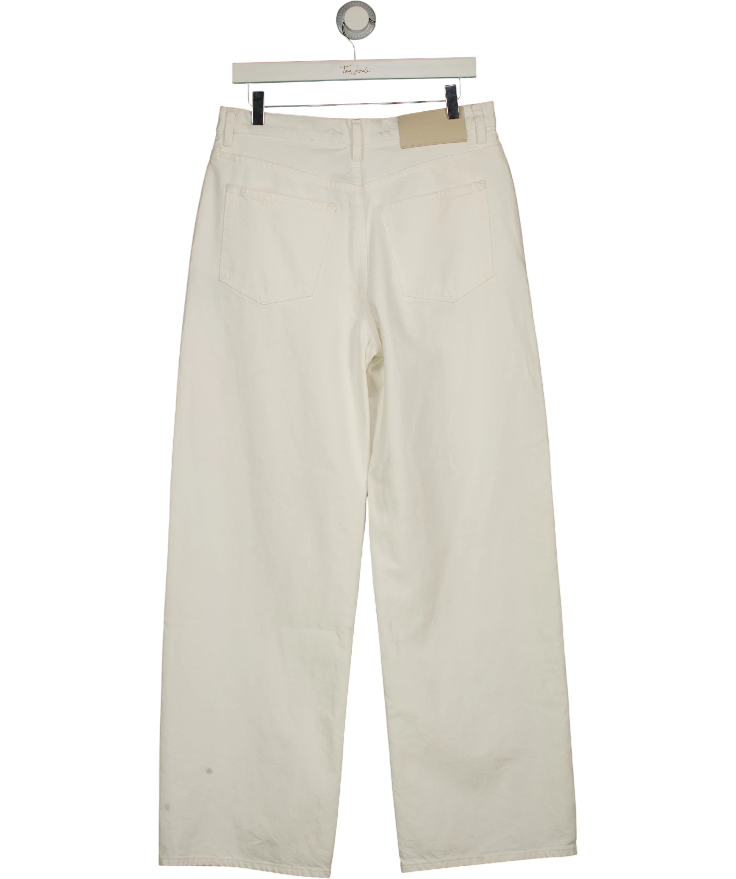 HENNE White Gisella Low Rise Wide Leg Jeans White S, size W27 — back
