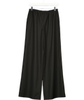 REBE Black Pull-On Wide Leg Wool Blend Trousers, size UK S — front