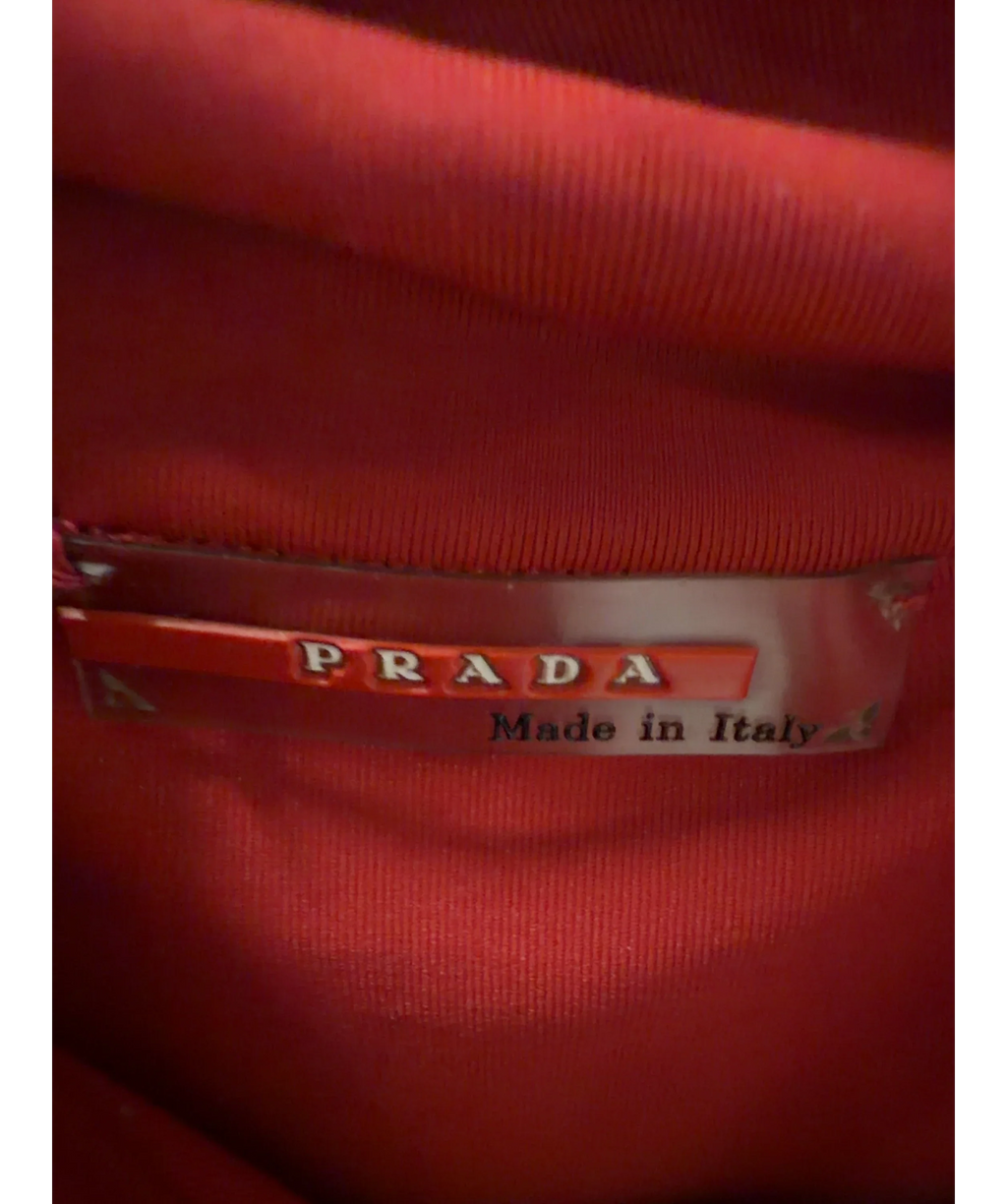 Prada Sport Red Half Zip Long Sleeve Performance Top UK M — Materials