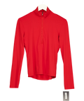 Prada Red Sport Red Half Zip Long Sleeve Performance Top, size UK M — front