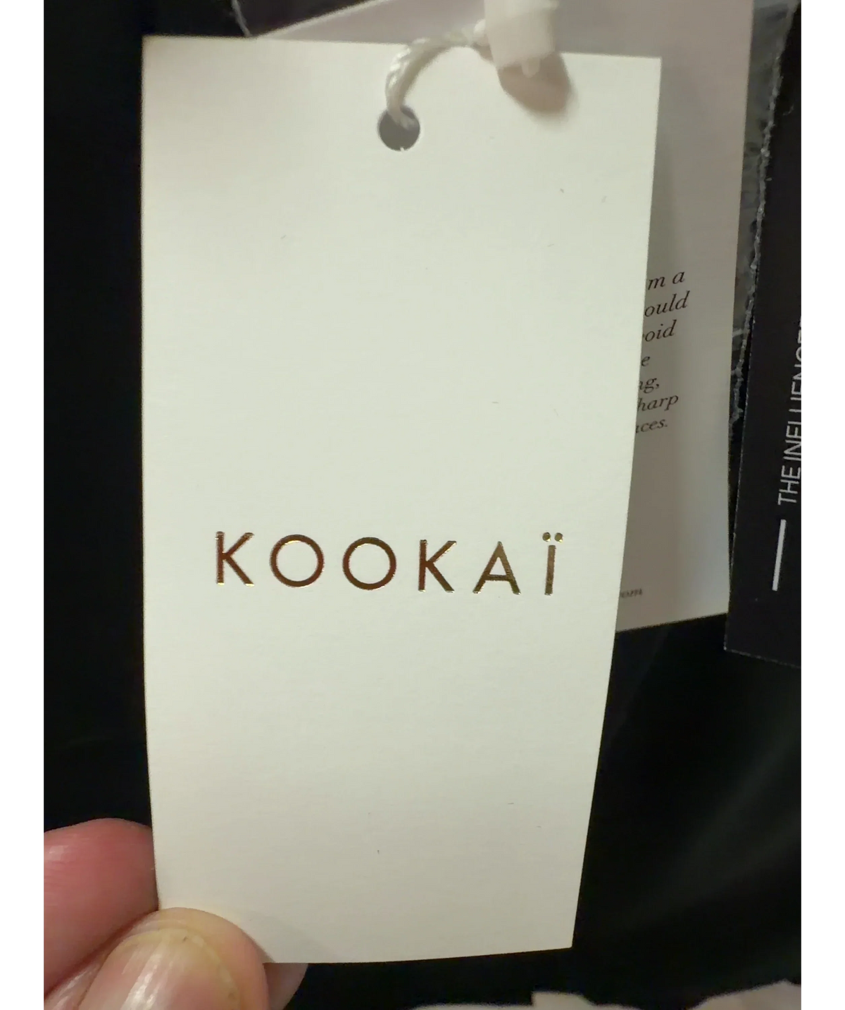Kookai Black Jet Black Palermo Cinch Shirt Size 36, size UK 8 — detail