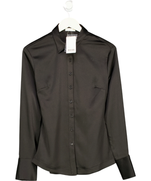 Kookai Jet Black Palermo Cinch Shirt Size 36 UK 8