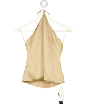 BOA Tailored Satin Halterneck Top Champagne Beige UK S