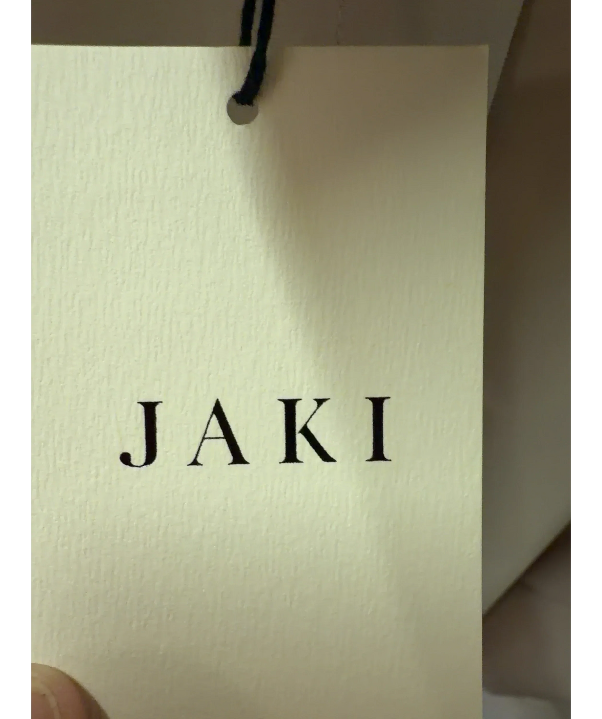 JAKI LONDON Beige Oversized Curved Hem Button-Up Shirt Light Beige, size UK XL — detail