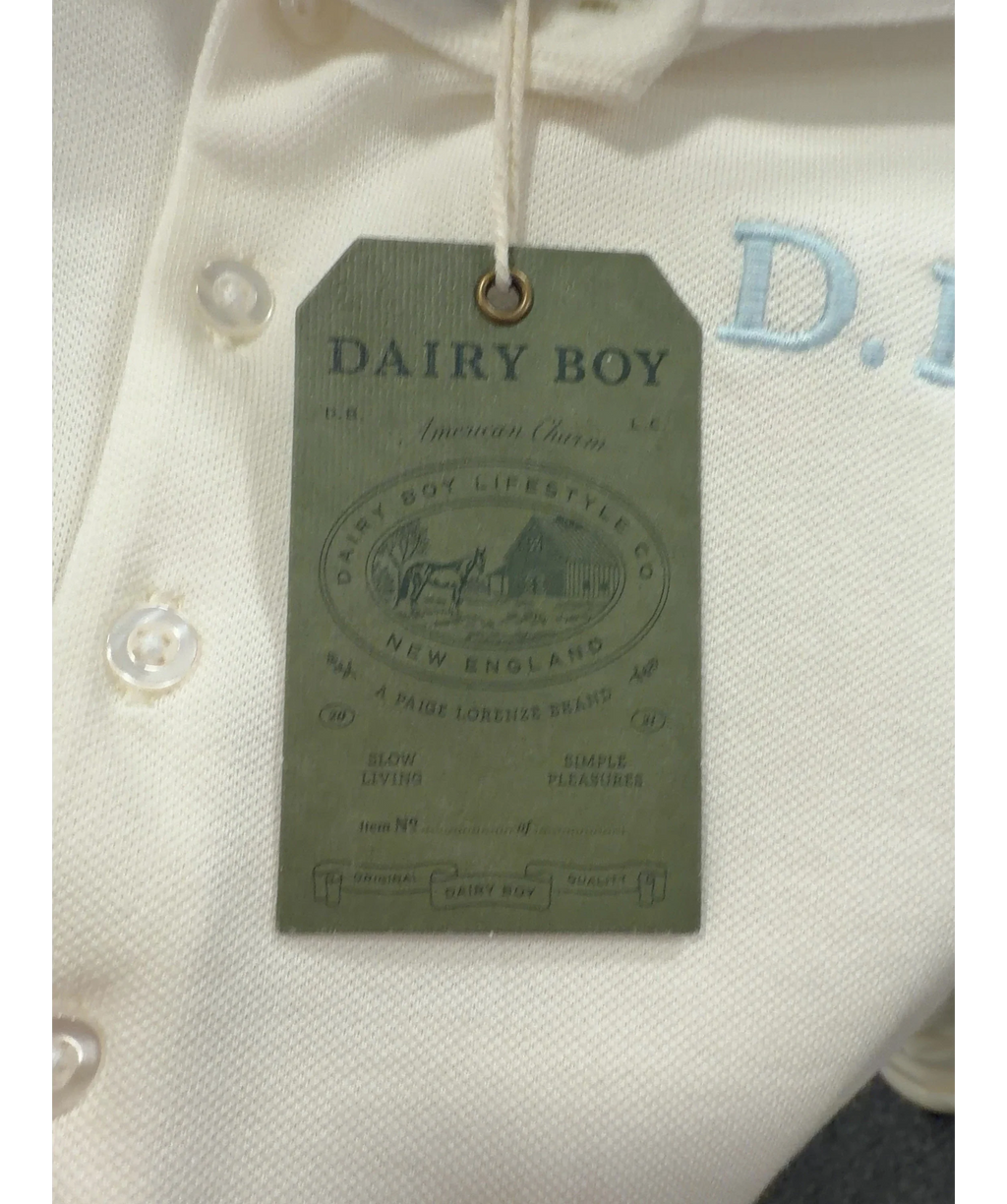 Dairy Boy Baby Polo Soft White UK S — Brand
