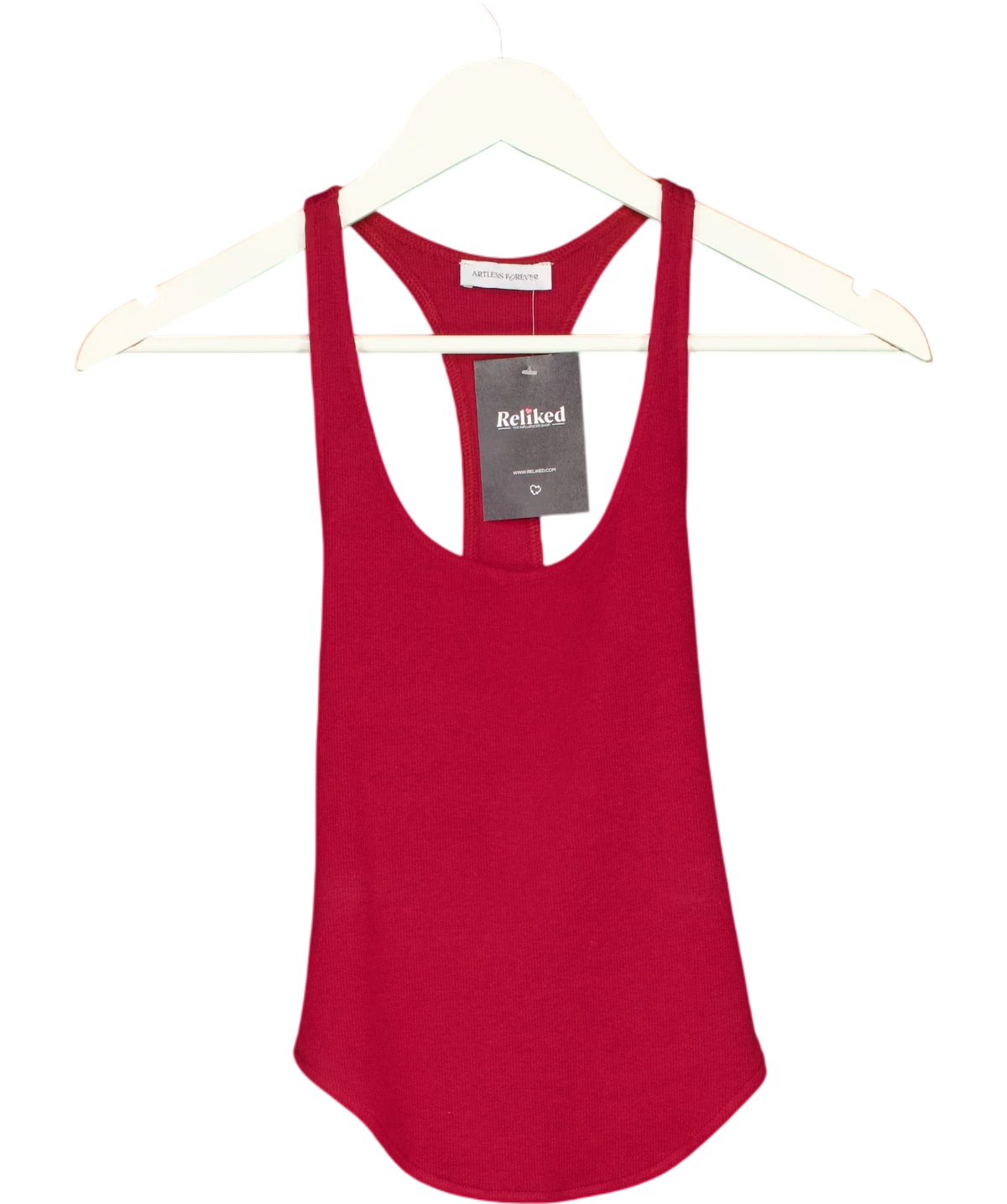 ARTLESS FOREVER Red Haze Racerback Tank Top Cherry Red, size UK XS — front