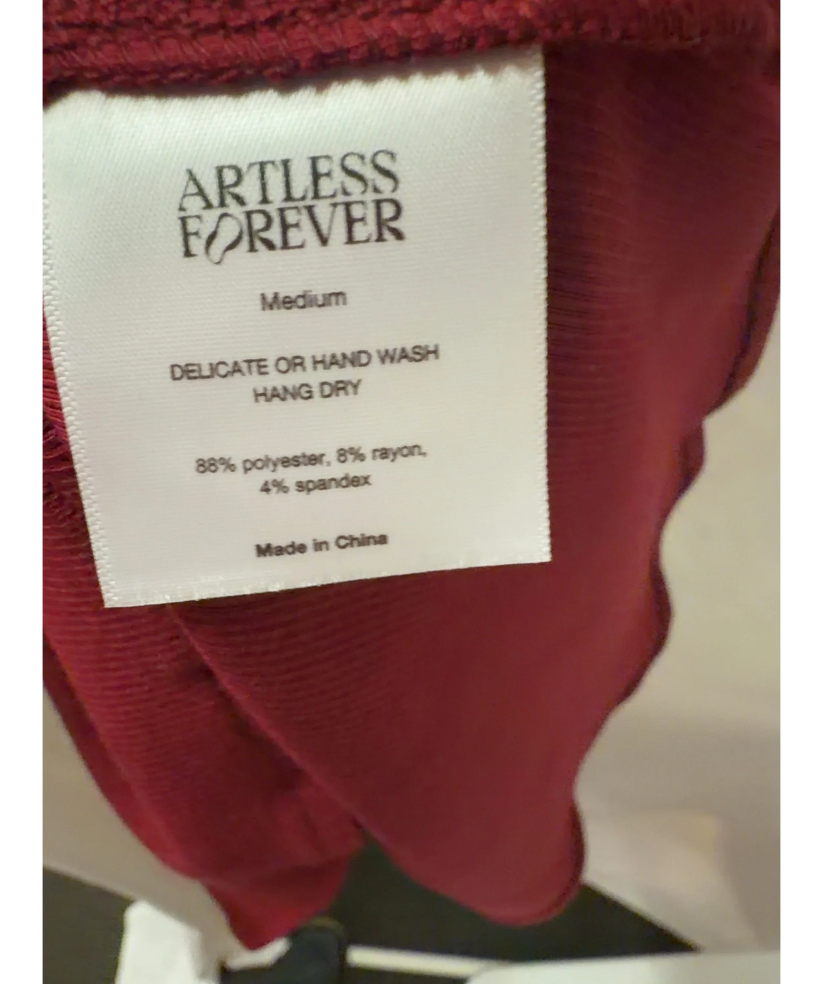 ARTLESS FOREVER Haze Racerback Tank Top Cherry Red UK M — Size