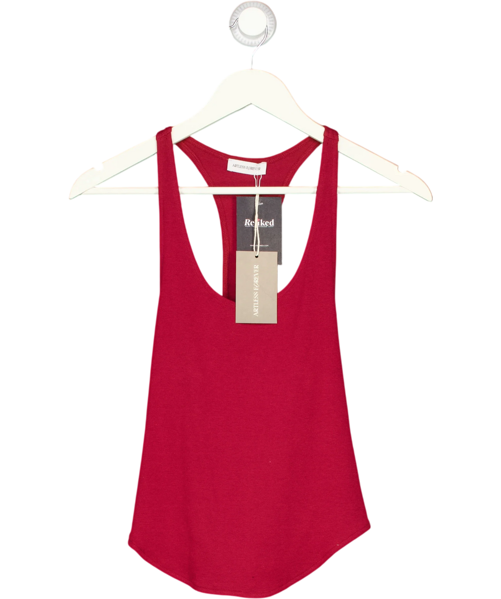 ARTLESS FOREVER Red Haze Racerback Tank Top Cherry Red, size UK M — front