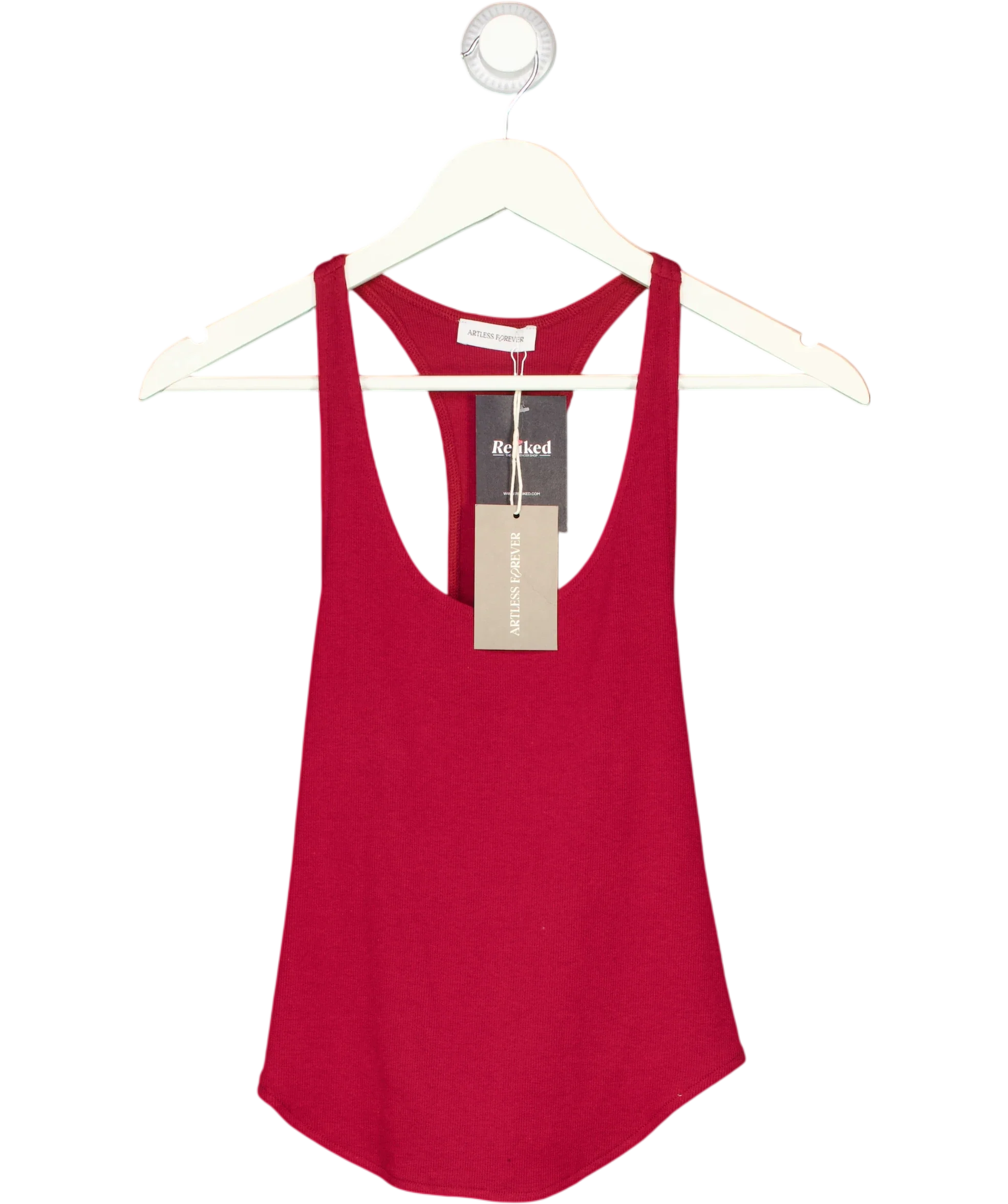 ARTLESS FOREVER Red Haze Racerback Tank Top Cherry Red, size UK M — front