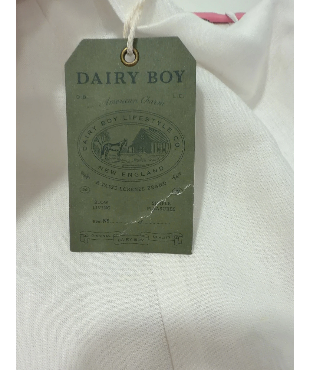 DAIRY BOY White Boat Day Top White, size UK S — detail