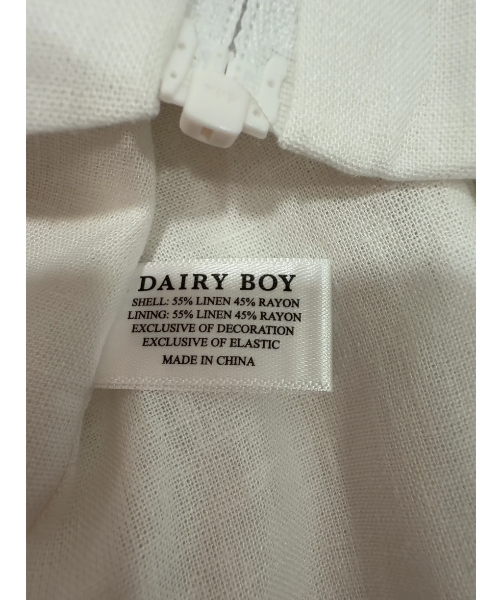 DAIRY BOY White Boat Day Top White, size UK S — label