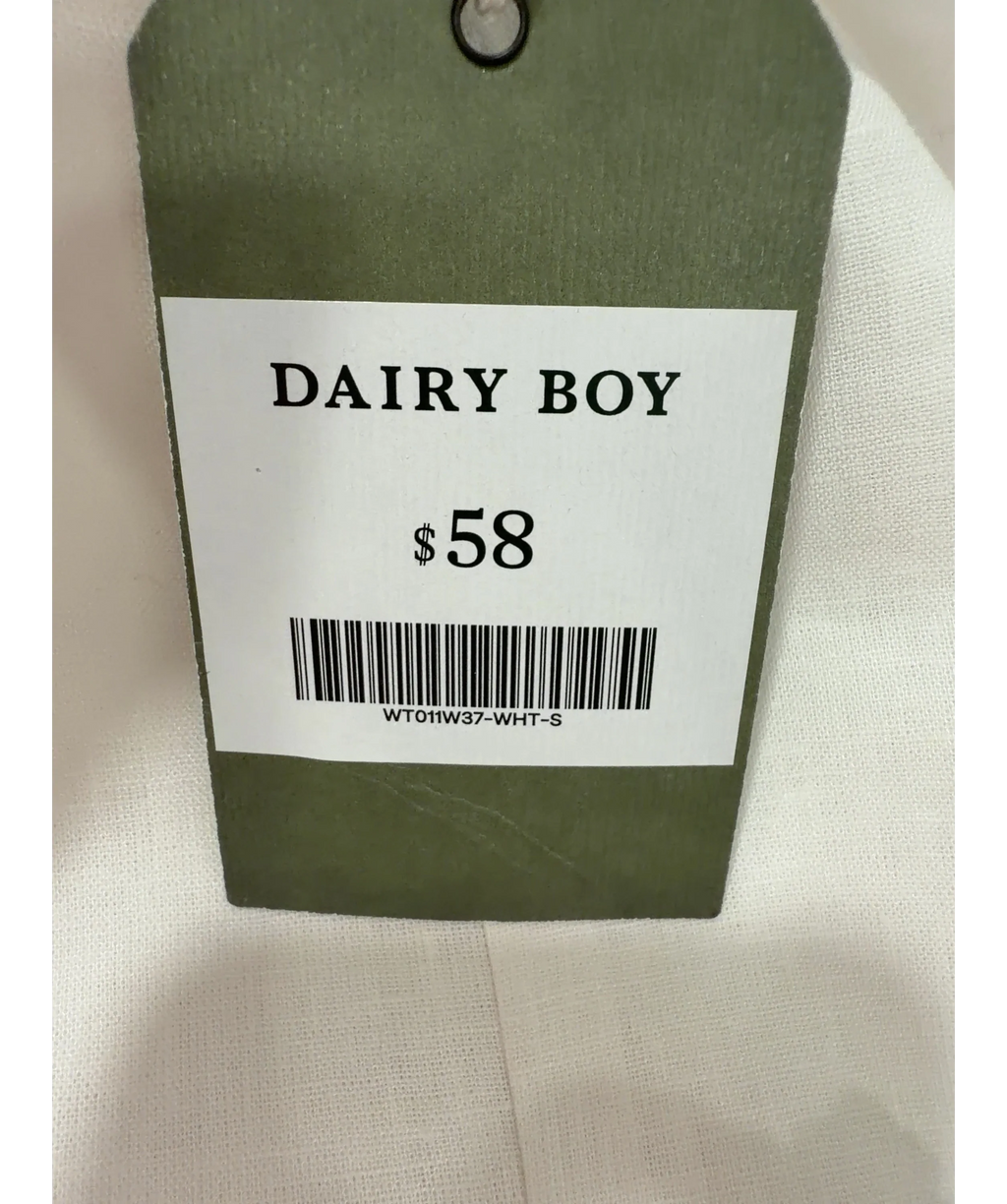 DAIRY BOY Boat Day Top White UK S — Size