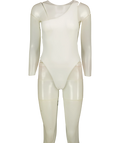 SWIM BY DI White White Pegeia Asymmetric One-Piece Swimsuit, size UK S — front