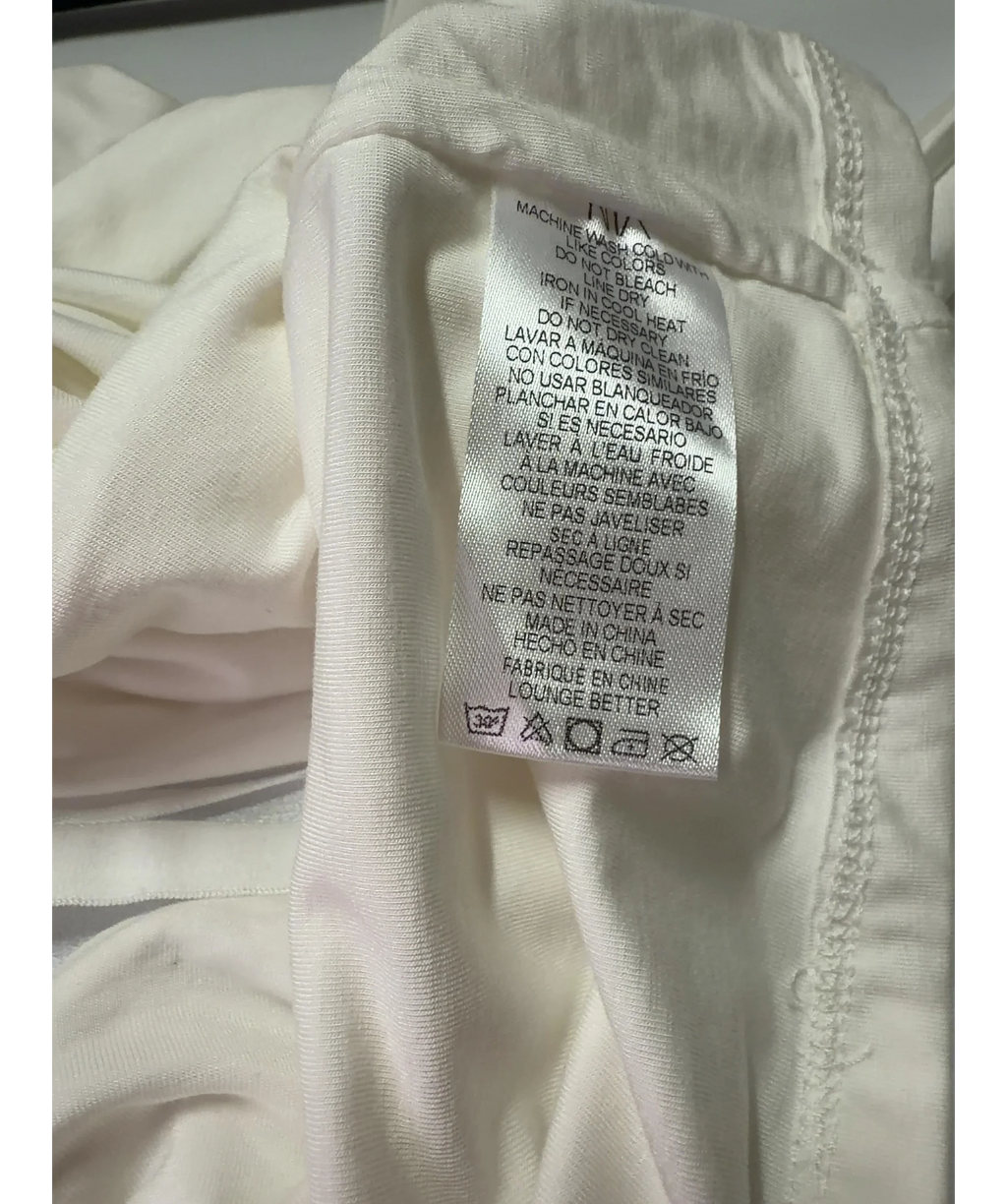 NIA White Declan Cowl Neck Halter Top in White, size UK L — care label