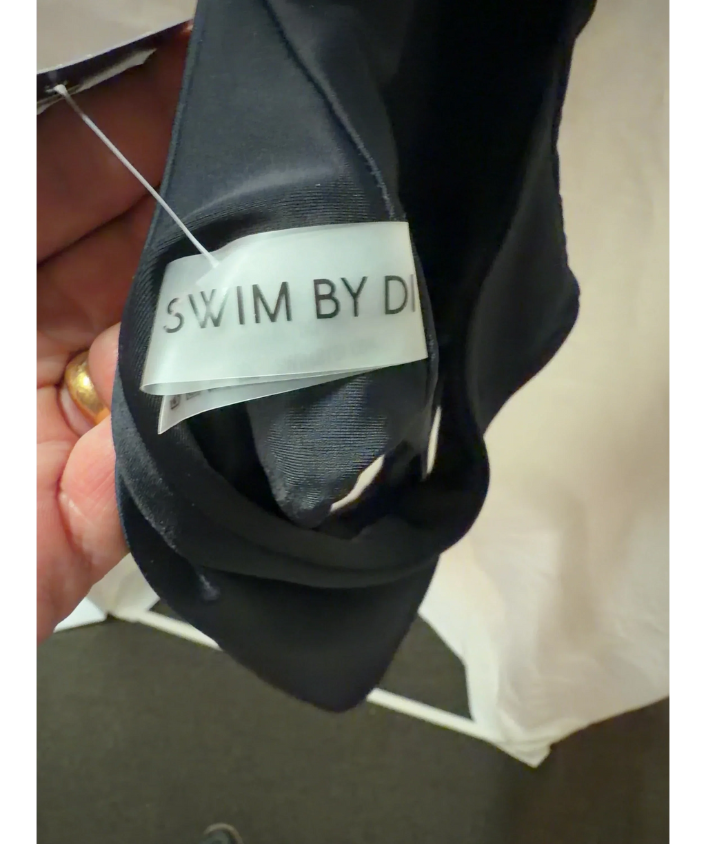 SWIM BY DI Black Black Pegeia Asymmetrical One-Piece Swimsuit, size UK S — detail