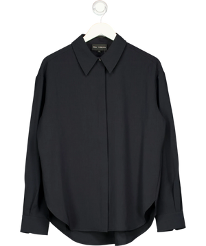 Elka Collective Black Miller Long Sleeve Shirt Midnight Ink UK 8
