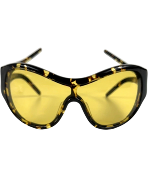 Christopher Esber Uma 98 Tortoiseshell Yellow Shield Sunglasses
