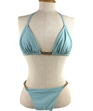 Celine Paris X008375E Blue Bikini  Set UK M