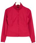 Prada Red Dark Red High Neck Zip Up Jacket, size UK S — front