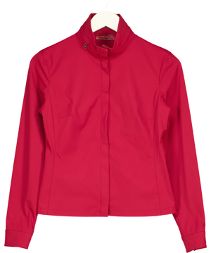 Prada Dark Red High Neck Zip Up Jacket UK S