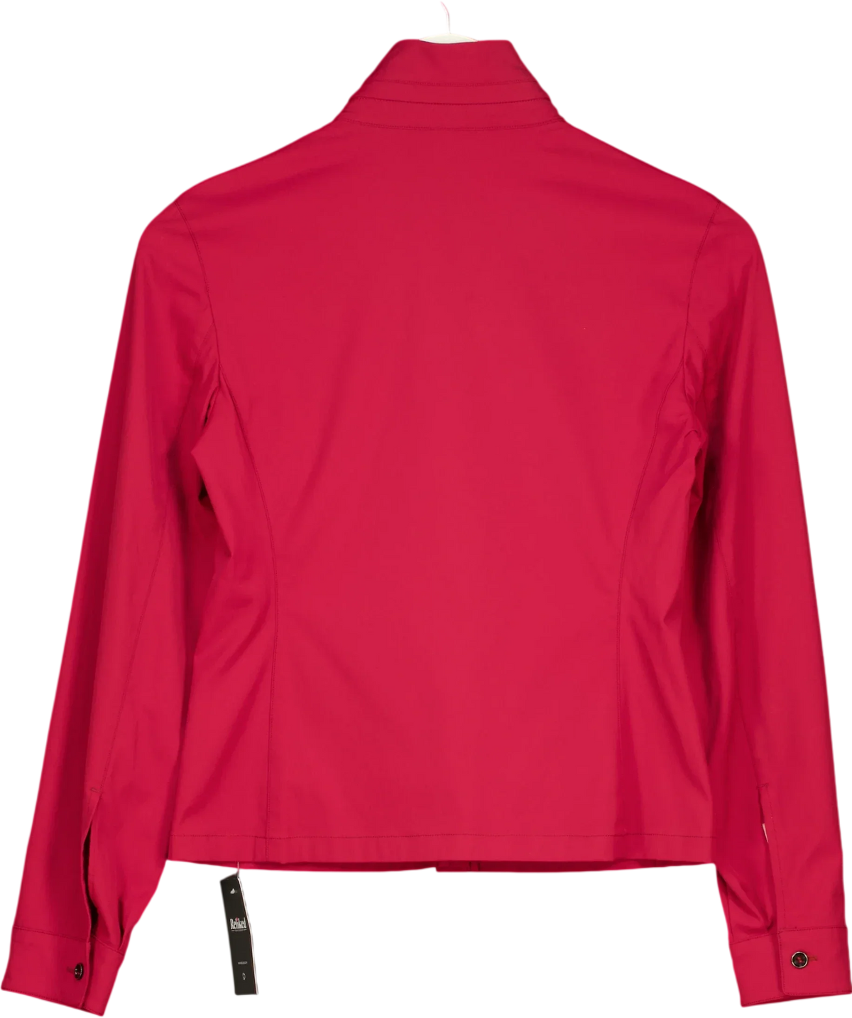 Prada Red Dark Red High Neck Zip Up Jacket, size UK S — back