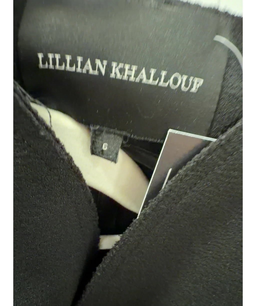 Lillian Khallouf Black Black Structured BLAZER, size UK 6 — detail