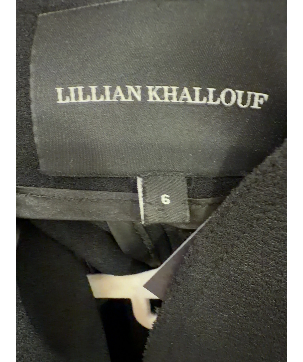 Lillian Khallouf Black Structured Blazer UK 6 — Materials