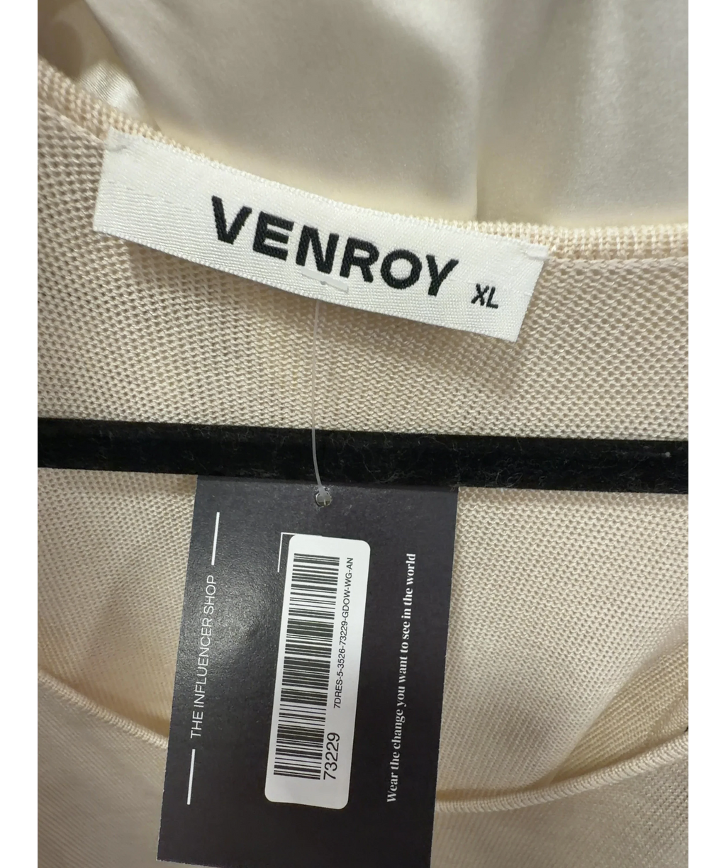 VENROY Beige Sand Tencel Silk Knit Tank Dress UK XL — Size