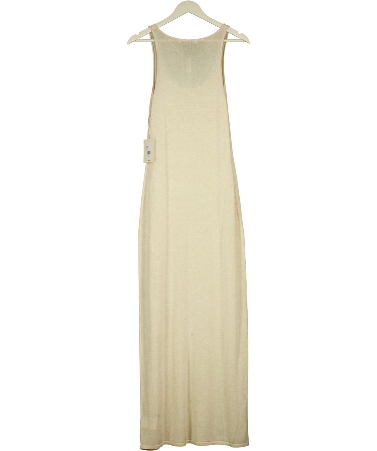 VENROY Beige Sand Tencel Silk Knit Tank Dress, size UK XL — back