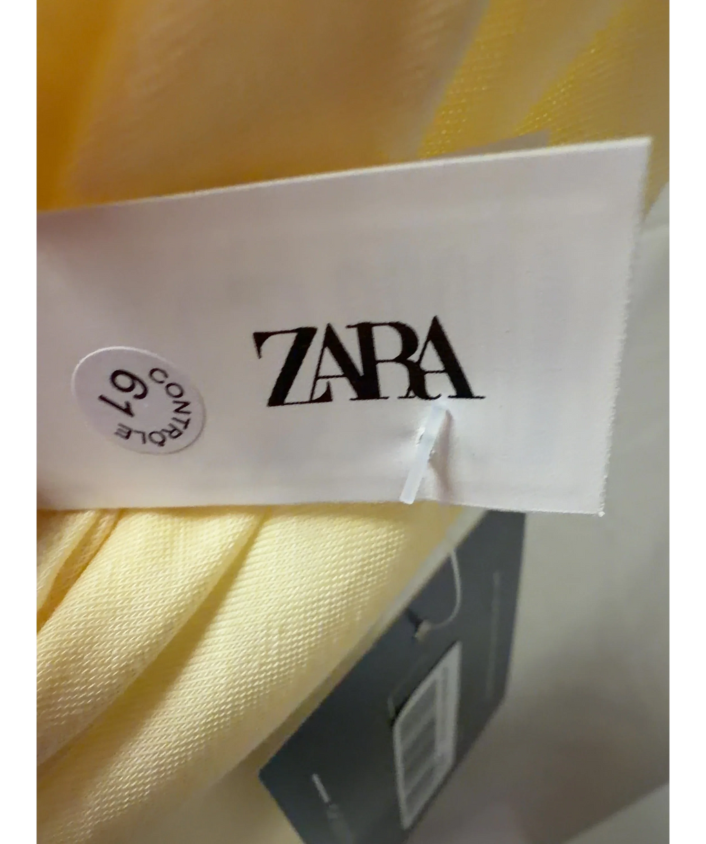 ZARA Asymmetric Flowing Top Butter Yellow UK S — Brand