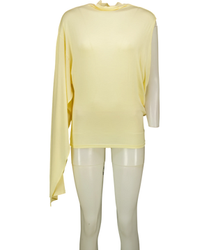 ZARA Asymmetric Flowing Top Butter Yellow UK S