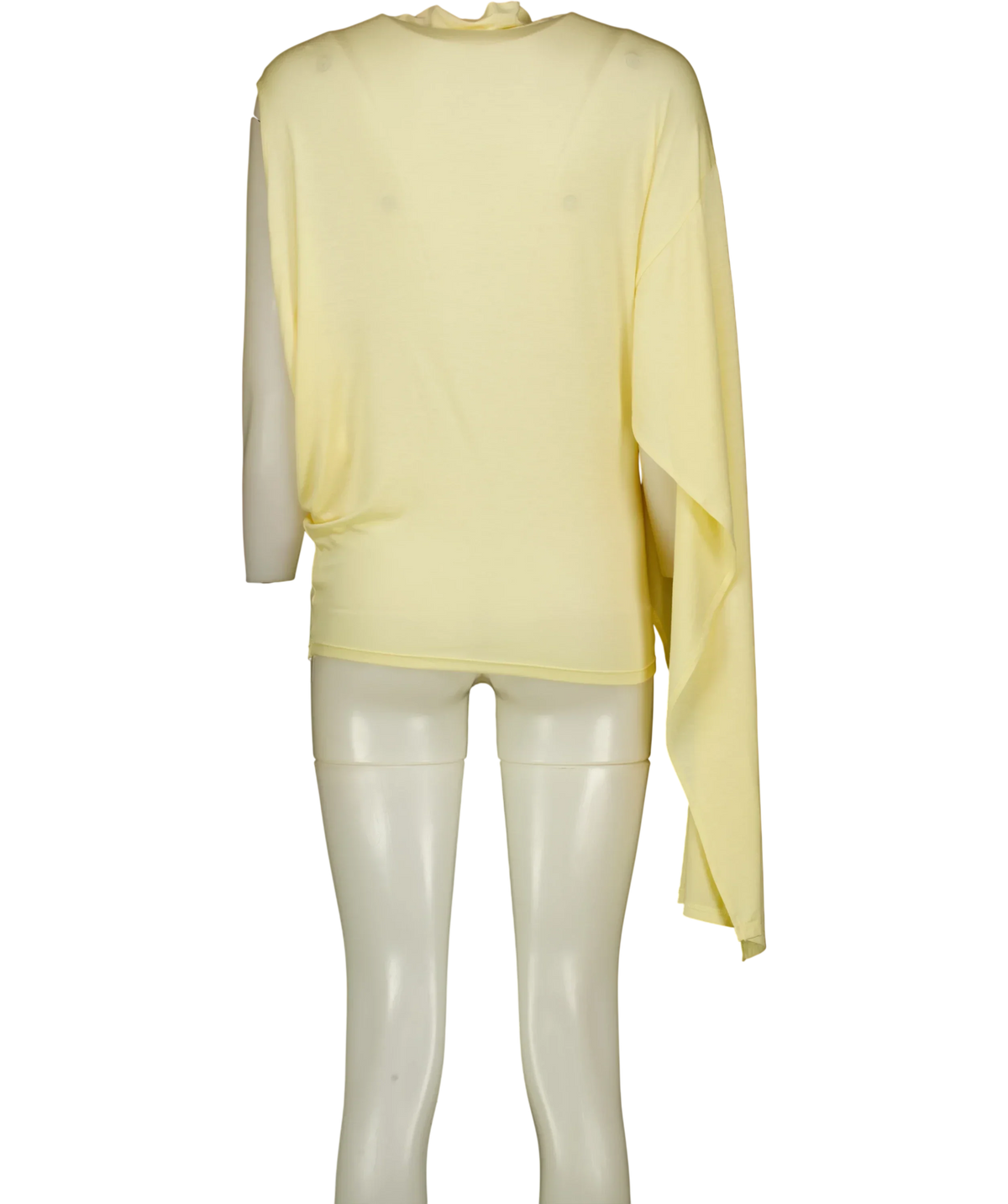 ZARA Yellow Asymmetric Flowing Top Butter Yellow, size UK S — back