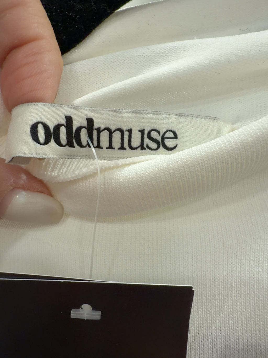 ODD MUSE Cream High Neck Maxi Dress, size UK XL — detail