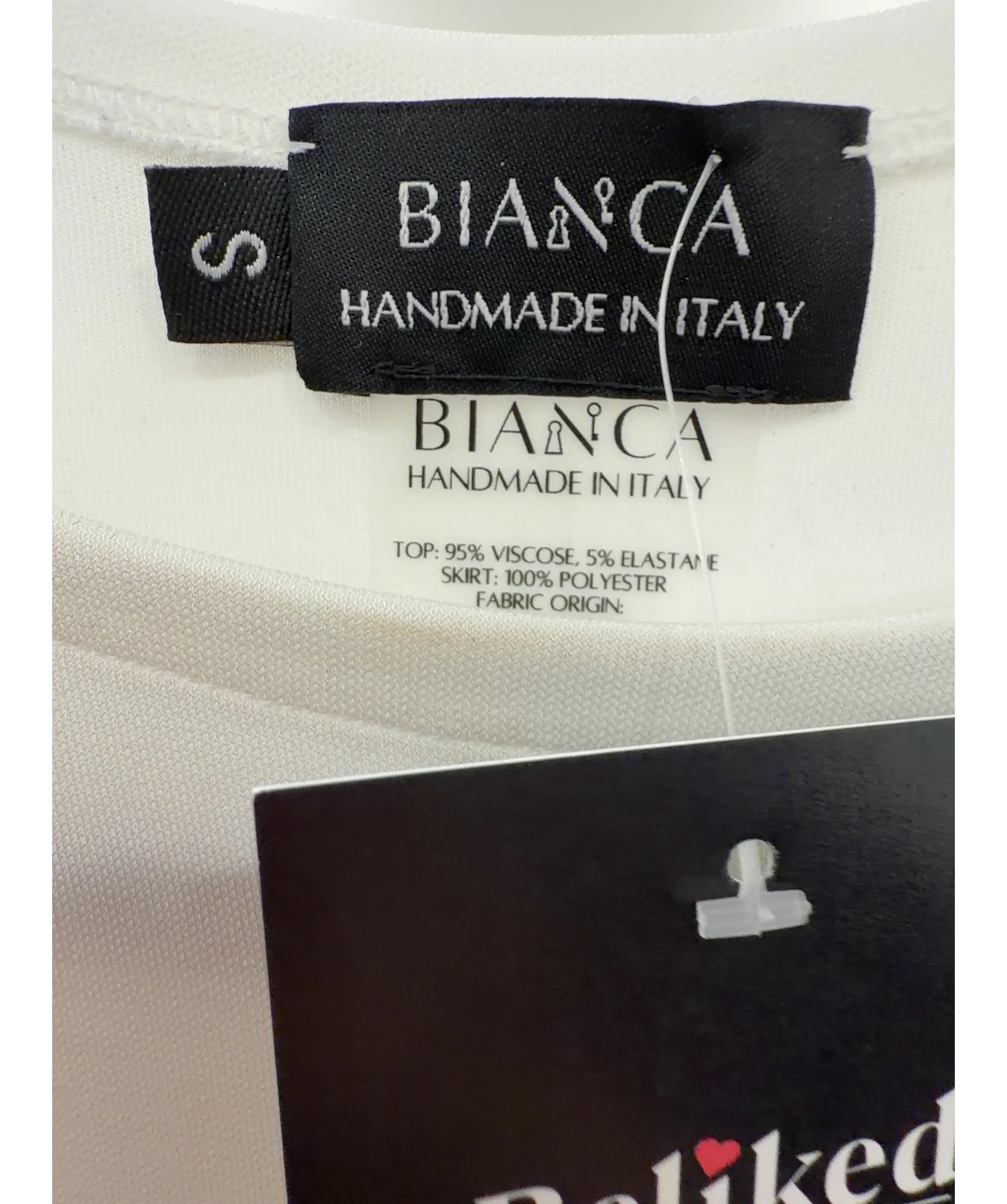 BIANCA White Cutout Jersey and Mesh Maxi Dress, size UK S — detail