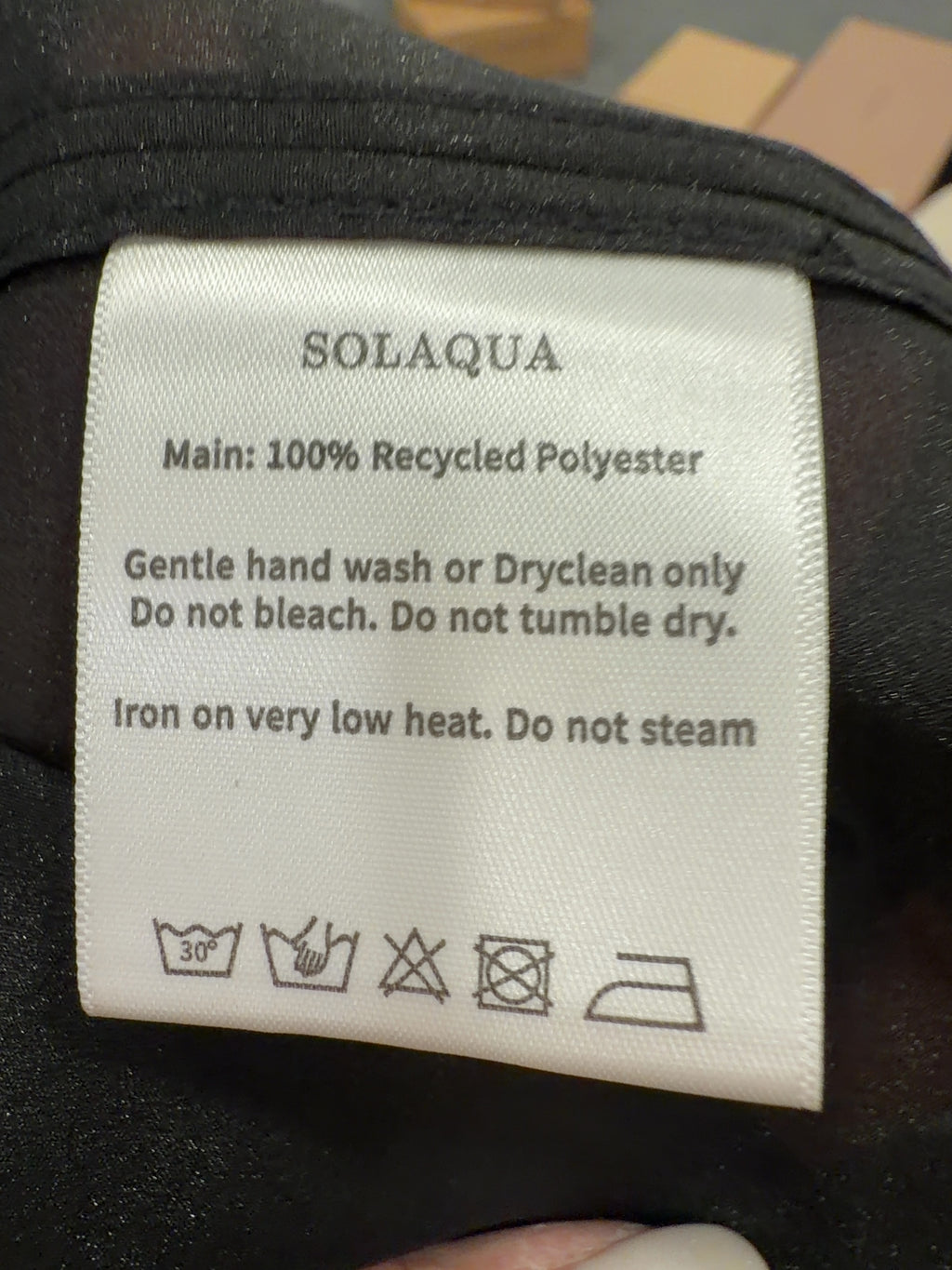 SOLAQUA Black Sheer Aurora Tunic Dress Noir Size O, size UK 6 — label