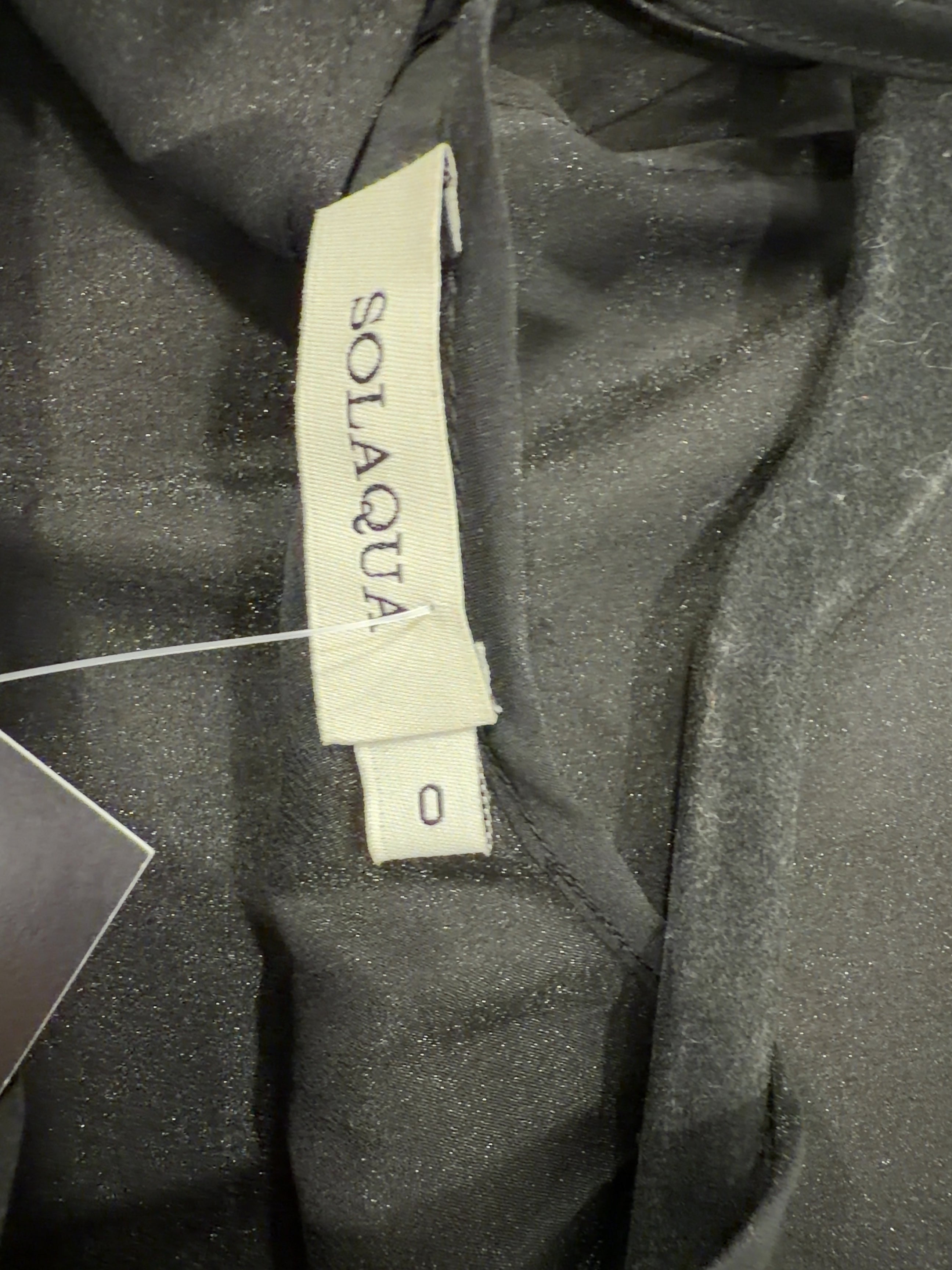 SOLAQUA Black Sheer Aurora Tunic Dress Noir Size O, size UK 6 — care label