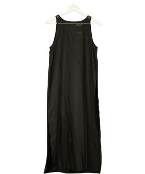 SOLAQUA Black Sheer Aurora Tunic Dress Noir Size O UK 6