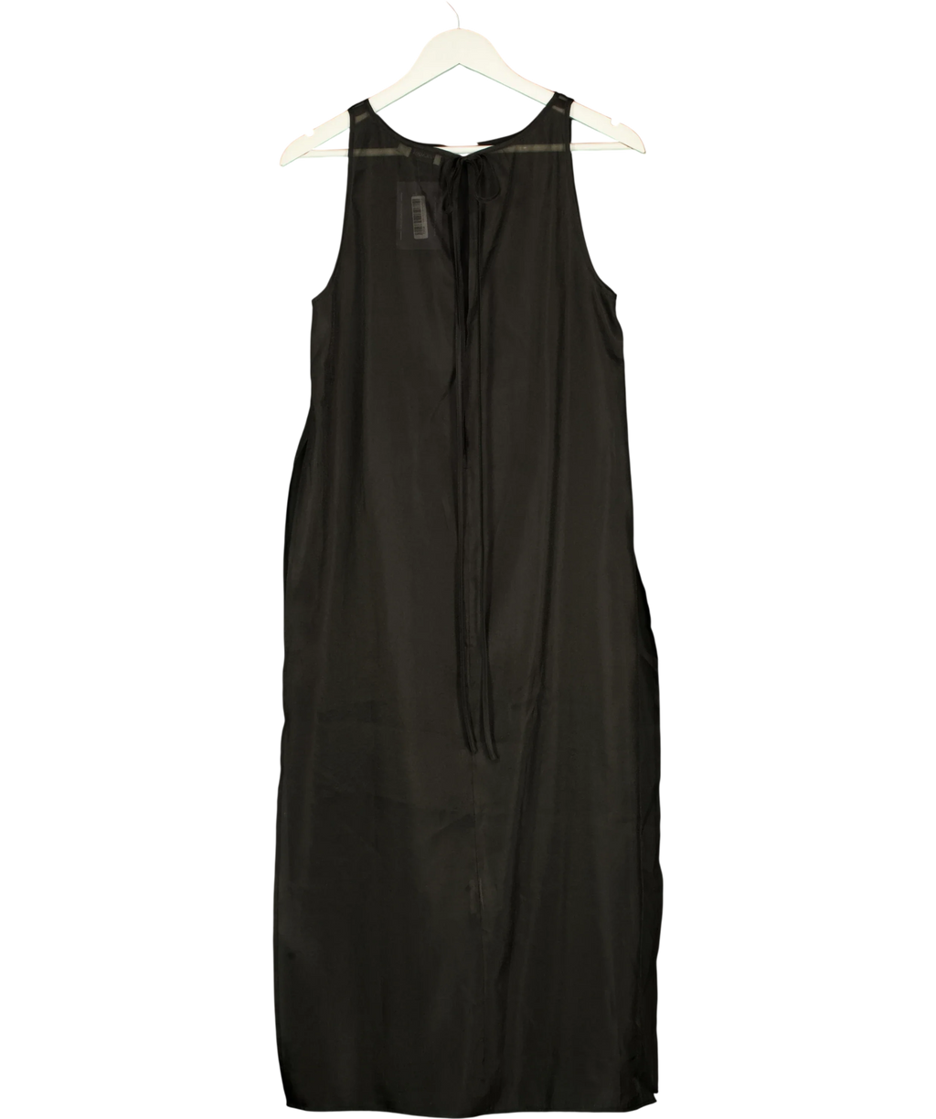 SOLAQUA Black Sheer Aurora Tunic Dress Noir Size O, size UK 6 — back